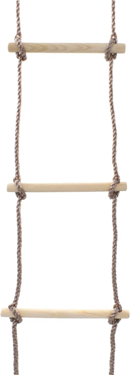 Vidaxl Touwladder 290 Cm Hout - Bruin
