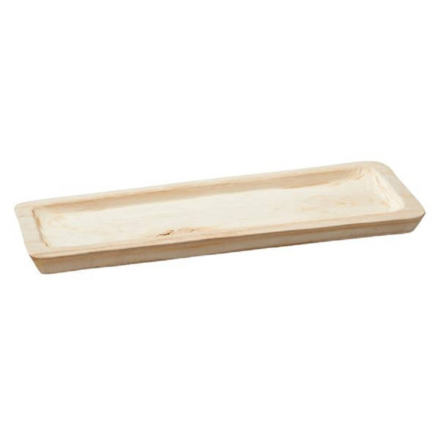 Rechthoekig Kaarsenbord/kaarsenplateau Hout 50 X 3 X 17 Cm - Kaarsenplateaus - Bruin