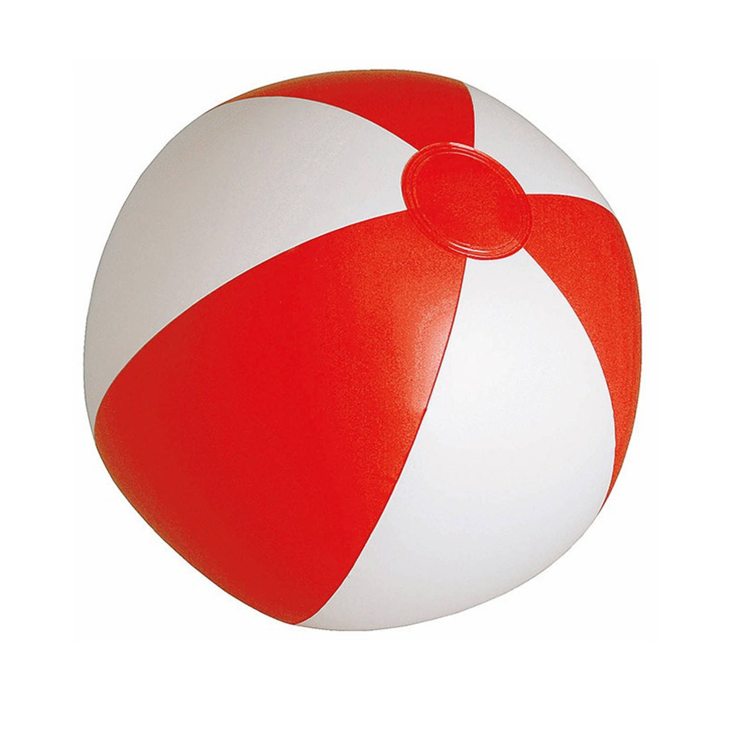 Opblaasbare Zwembad Strandbal Plastic/wit 28 Cm - Strandballen - Rood