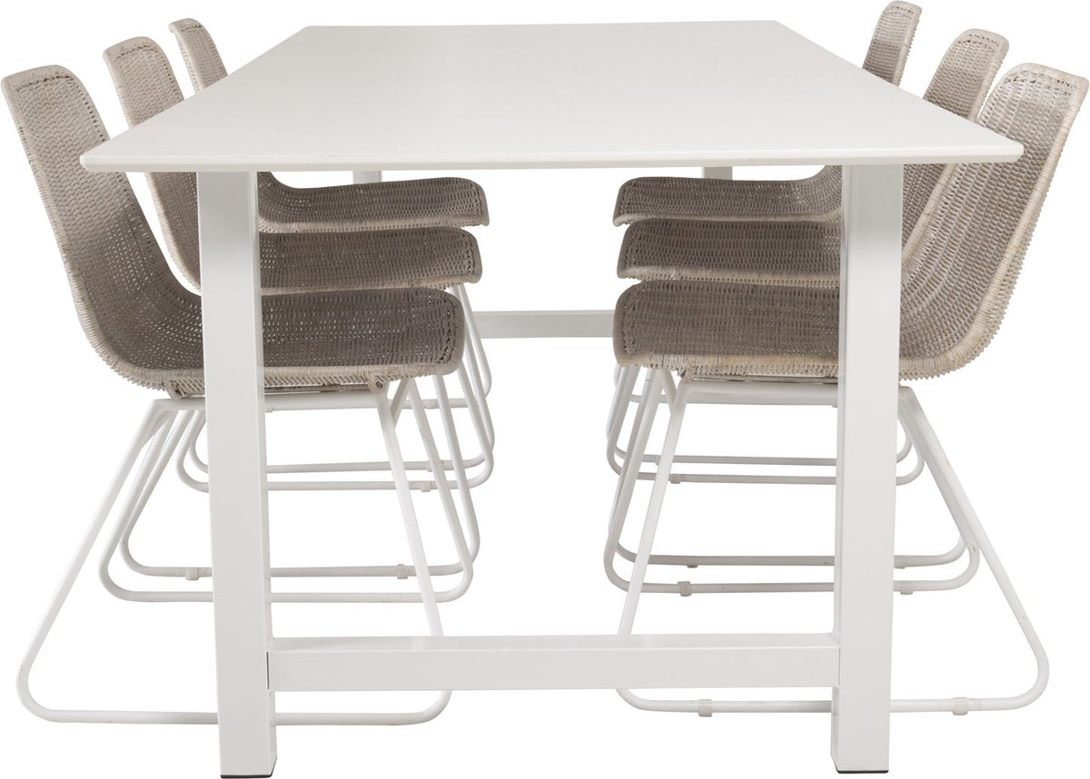 Countwh Eethoek Eetkamertafel Wit En 6 Cirebon Eetkamerstal Rotan Whitewash.