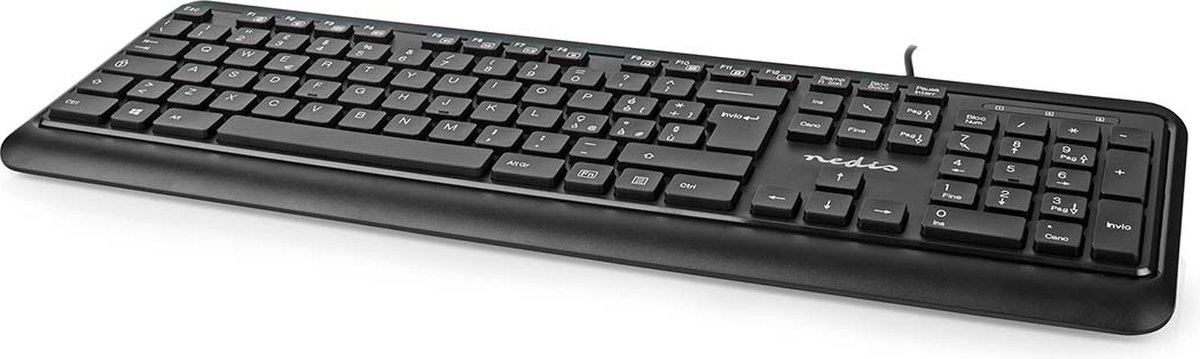 Nedis Bedraad Toetsenbord - Kbmu200bkit - Zwart