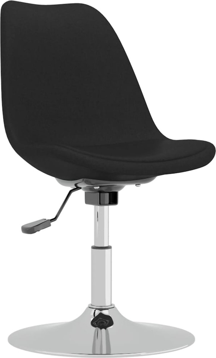 Vidaxl Eetkamerstoelen 4 St Draaibaar Stof - Zwart