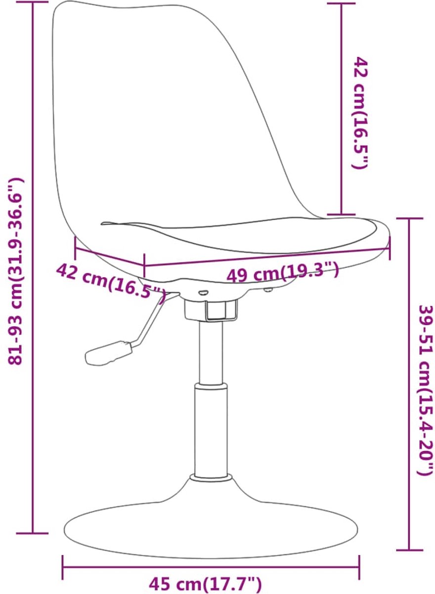 Vidaxl Eetkamerstoelen 4 St Draaibaar Stof - Zwart