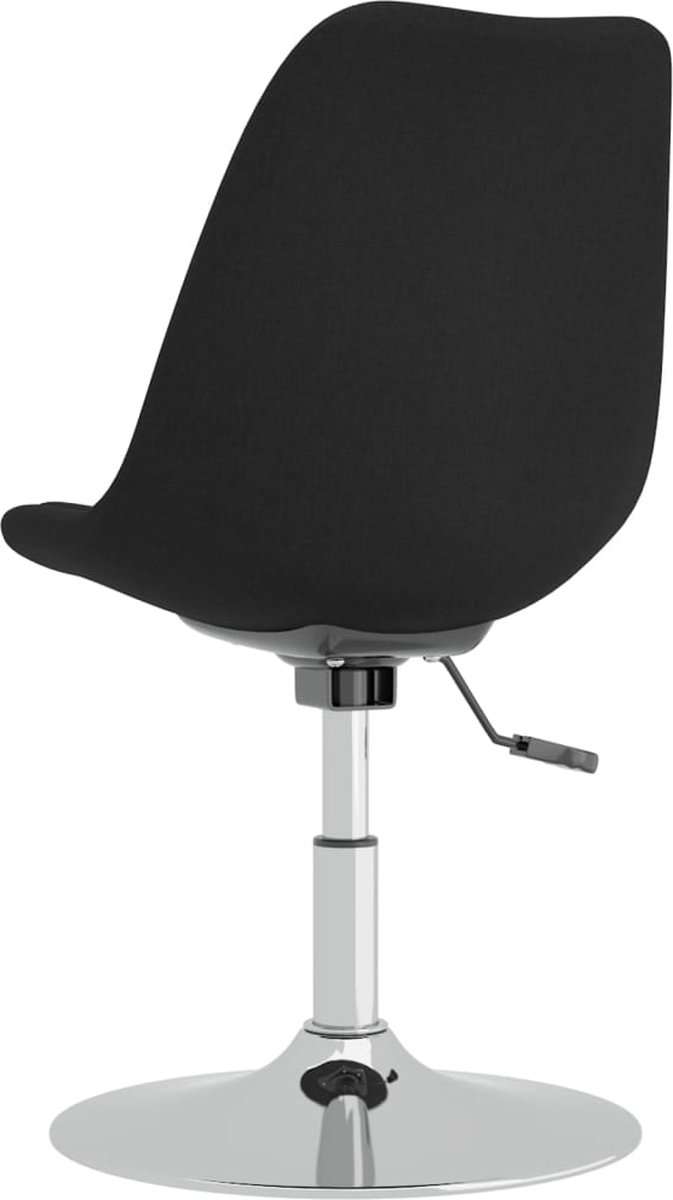 Vidaxl Eetkamerstoelen 4 St Draaibaar Stof - Zwart