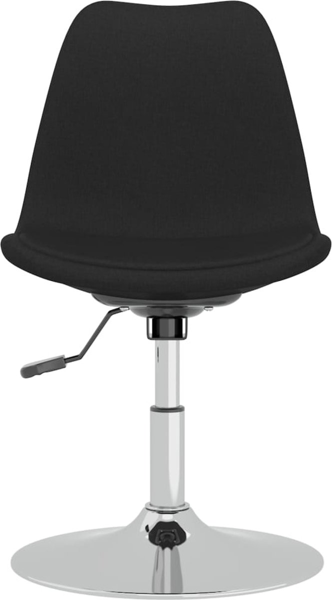 Vidaxl Eetkamerstoelen 4 St Draaibaar Stof - Zwart