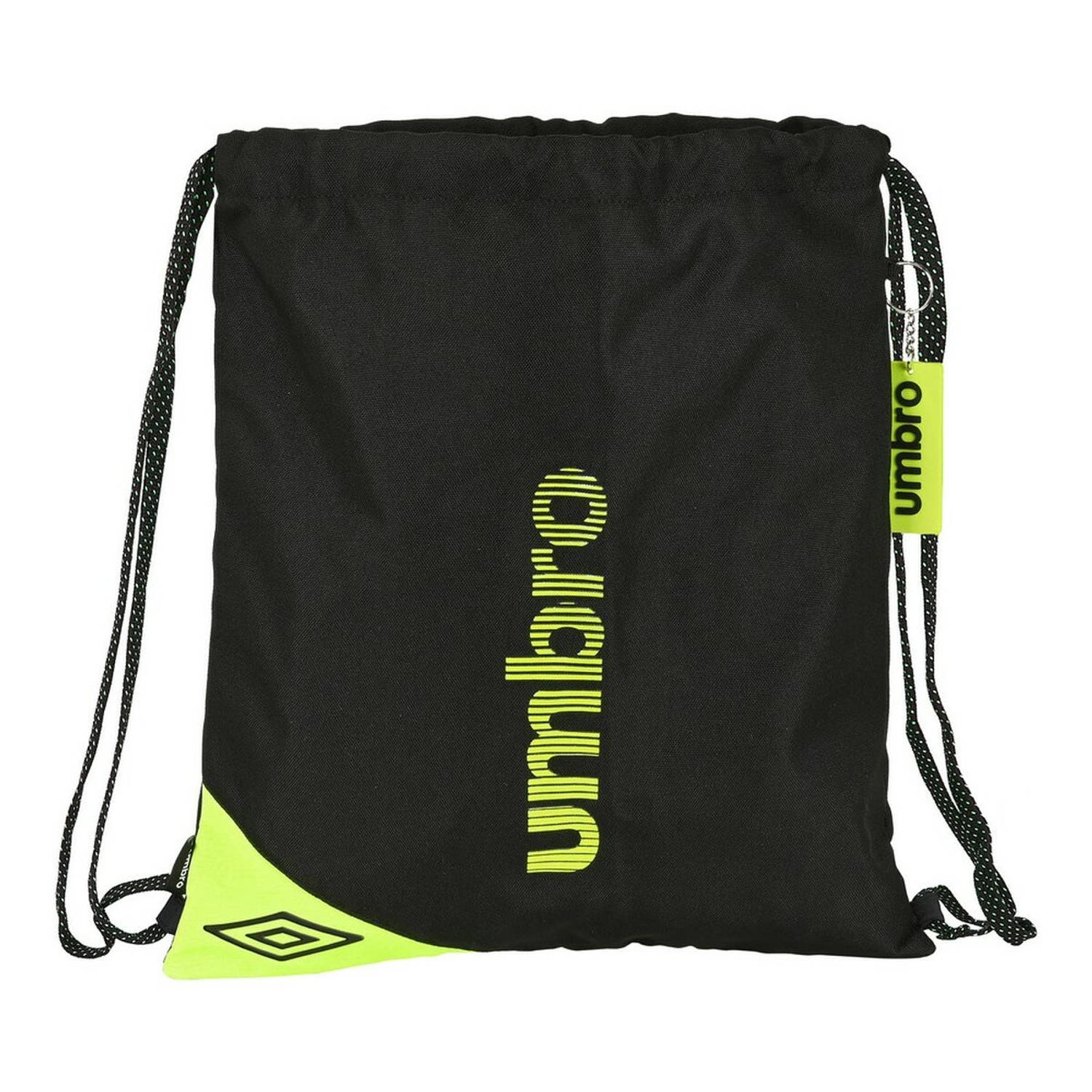 Umbro Rugtas Met Koordjes Essentials Zwart Limoen (35 X 40 X 1 Cm)