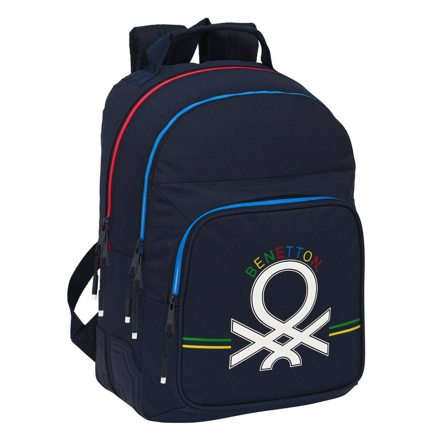 Benetton Schoolrugzak Sixties Marine (32 X 42 X 15 Cm) - Blauw