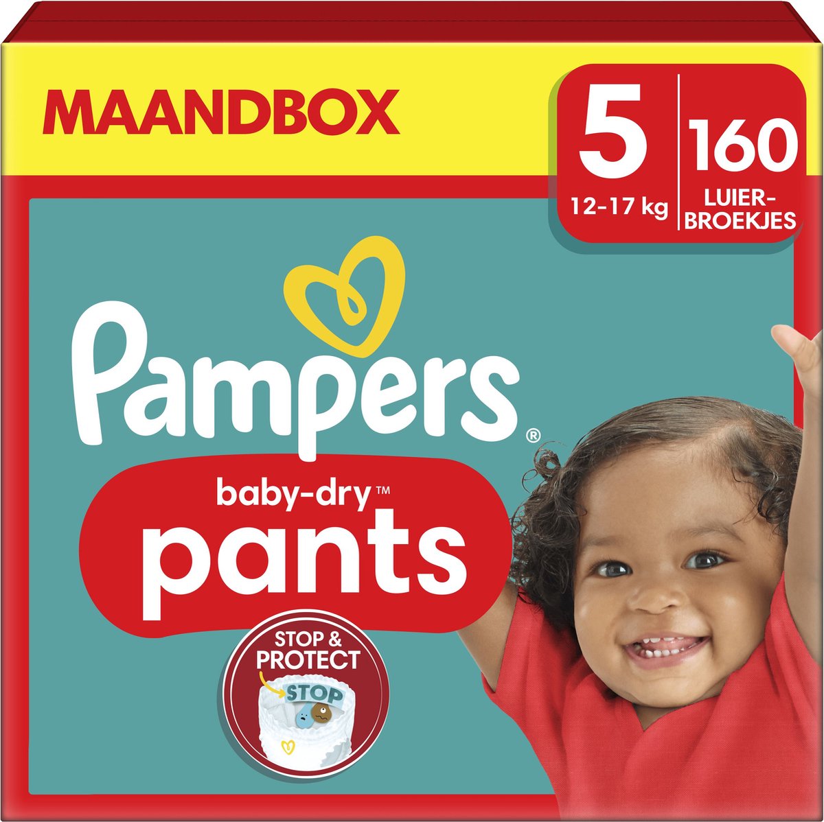 Pampers - Baby Dry Pants - Maat 5 - Maandbox - 160 Stuks - 12/17 Kg