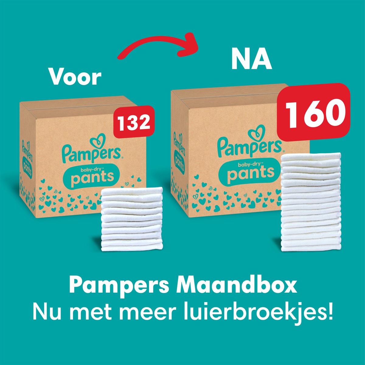 Pampers - Baby Dry Pants - Maat 5 - Maandbox - 160 Stuks - 12/17 Kg