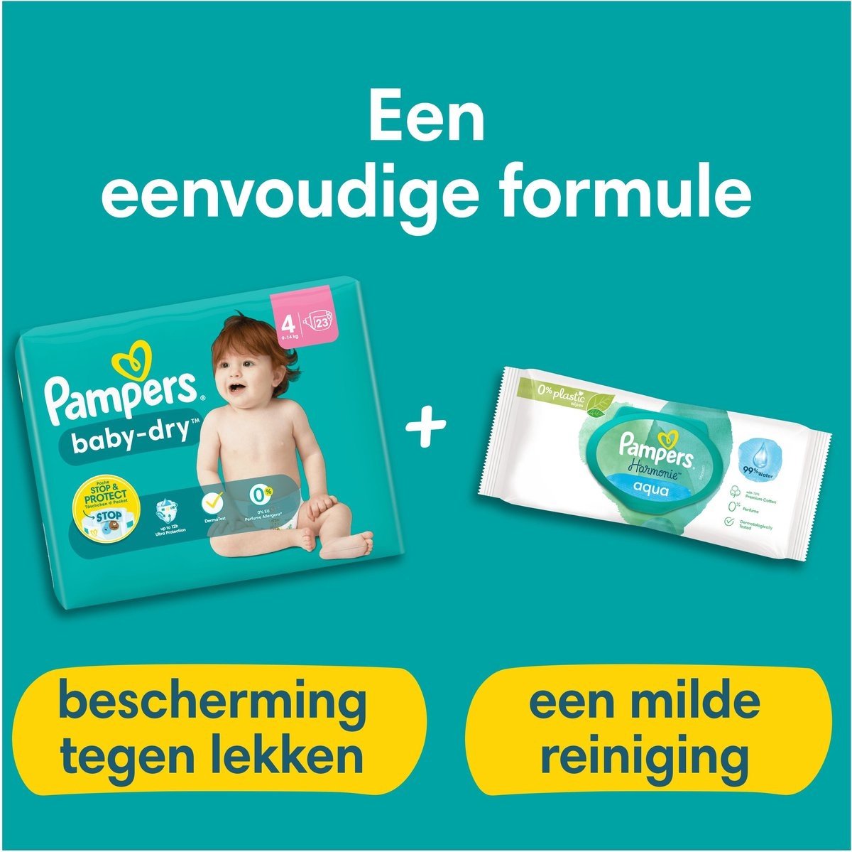 Pampers - Baby Dry - Maat 4+ - Mega Maandbox - 258 Stuks - 10/15 Kg
