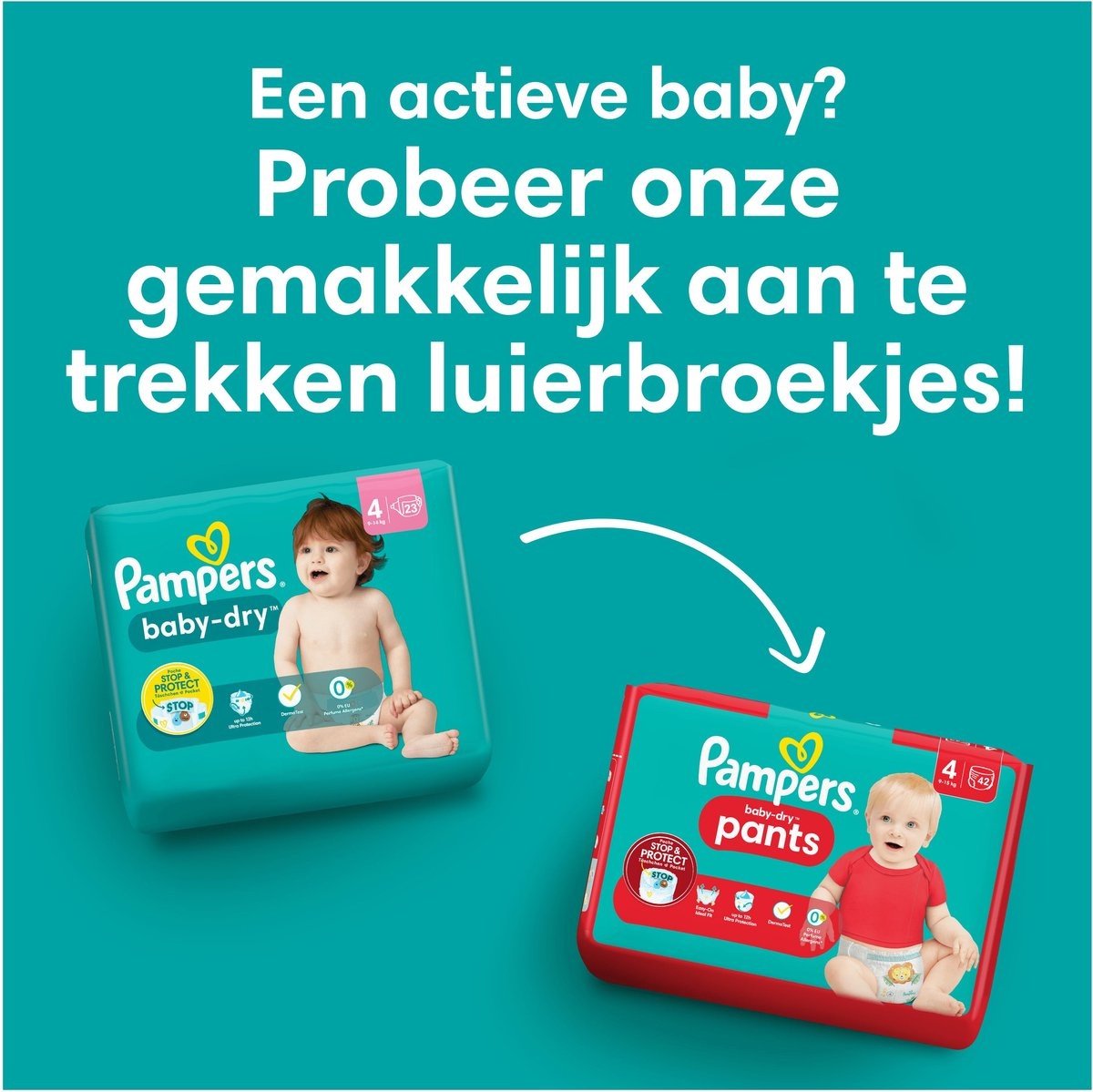 Pampers - Baby Dry - Maat 4+ - Mega Maandbox - 258 Stuks - 10/15 Kg