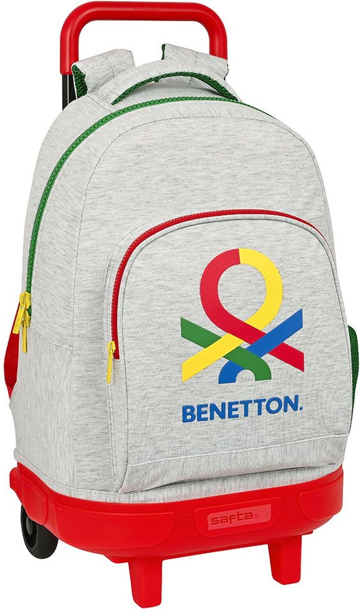 Benetton Schoolrugzak Met Wielen Pop (33 X 45 X 22 Cm) - Grijs