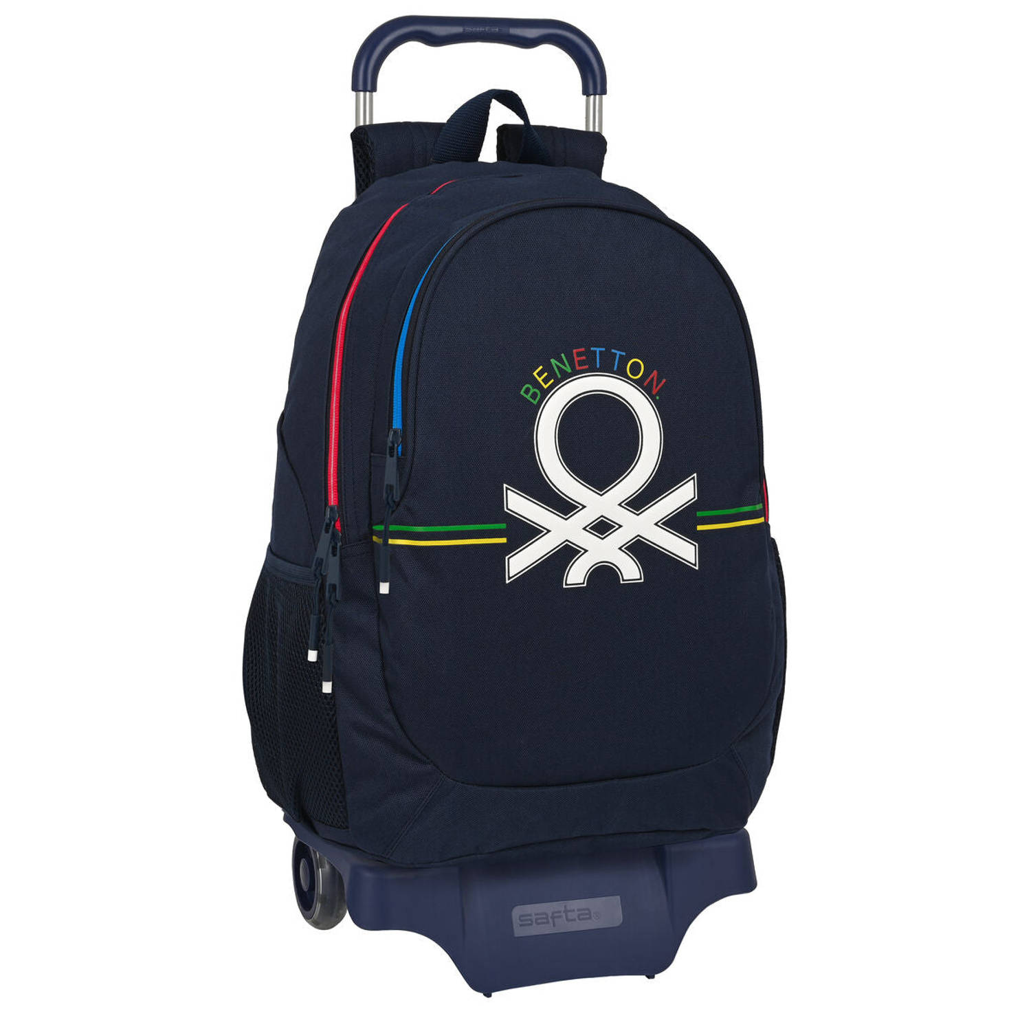 Benetton Schoolrugzak Met Wielen Sixties Marine (32 X 44 X 16 Cm) - Blauw