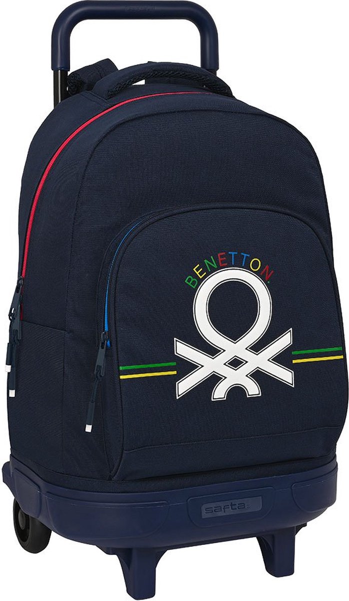 Benetton Schoolrugzak Met Wielen Sixties Marine (33 X 45 X 22 Cm) - Blauw