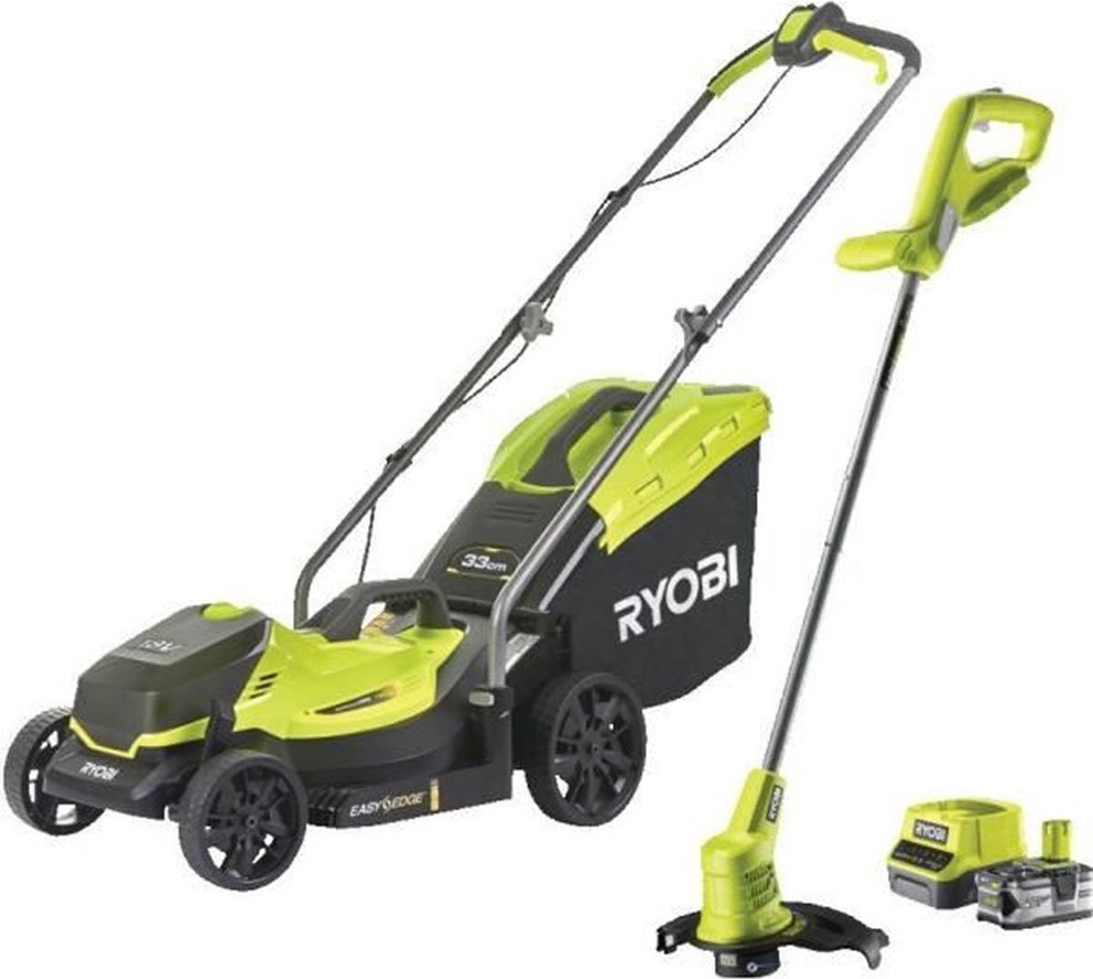 Ryobi RLM1833BLT1825M | ONE+ 18V Accu 33cm Grasmaaier & 25cm Grastrimmer kit (incl. 1x4.0Ah accu)