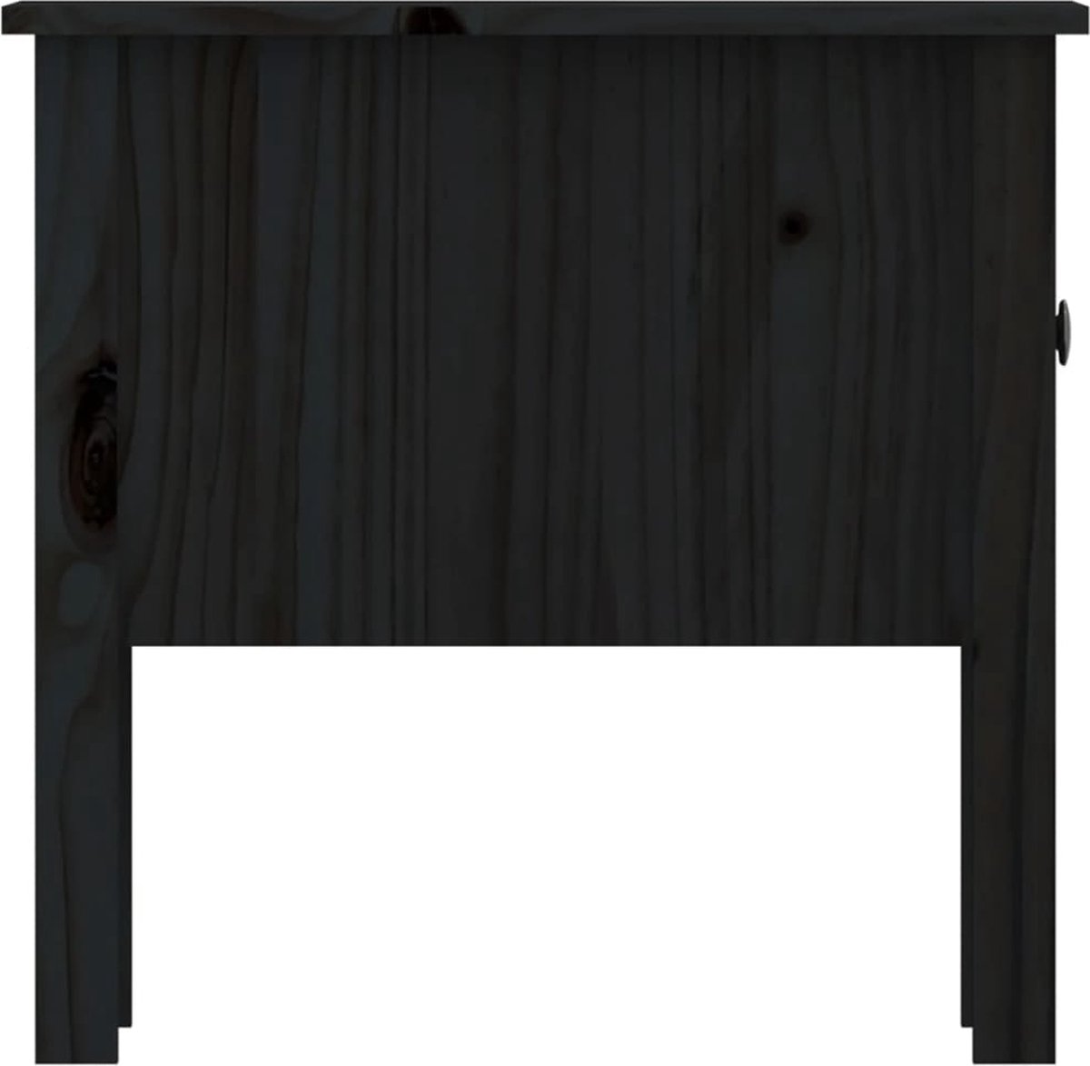 Vidaxl Bijzettafels 2 St 50x50x49 Cm Massief Grenenhout - Zwart