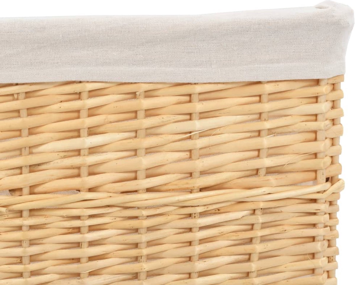 Vidaxl 6-delige Mandenset Stapelbaar Natuurlijk Wilgen - Bruin