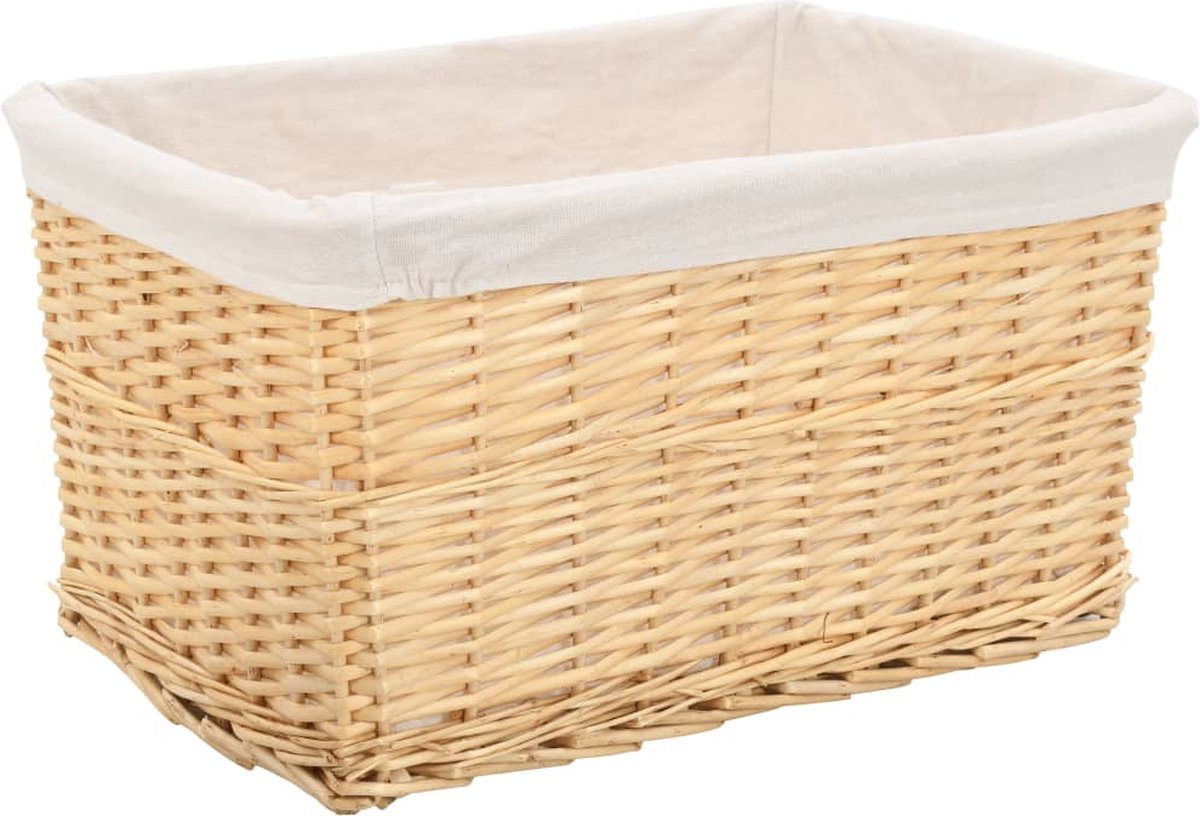 Vidaxl 6-delige Mandenset Stapelbaar Natuurlijk Wilgen - Bruin