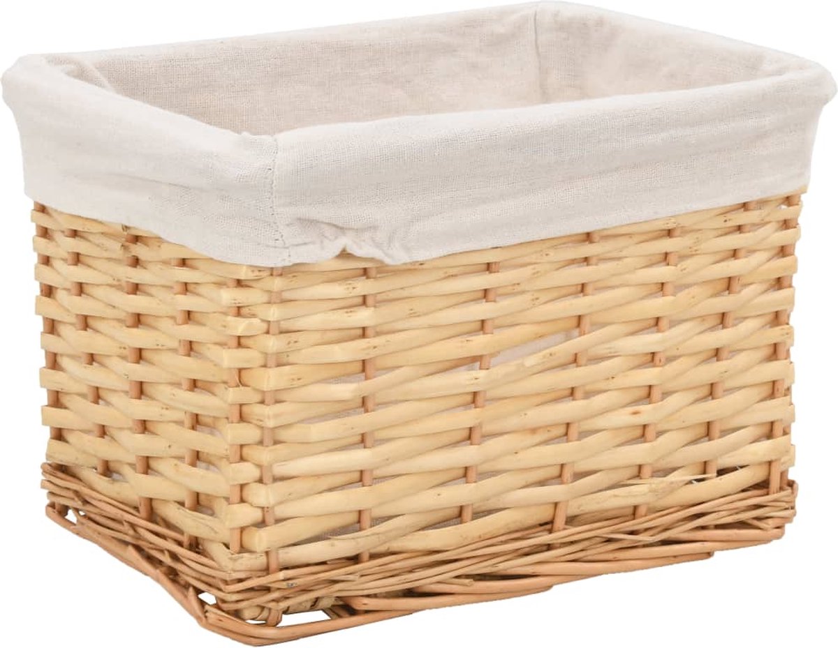 Vidaxl 6-delige Mandenset Stapelbaar Natuurlijk Wilgen - Bruin