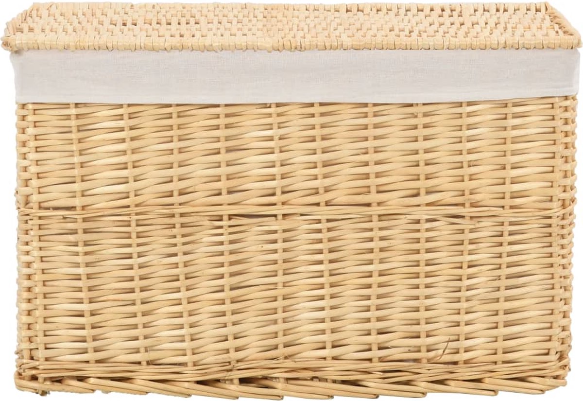 Vidaxl 6-delige Mandenset Stapelbaar Natuurlijk Wilgen - Bruin