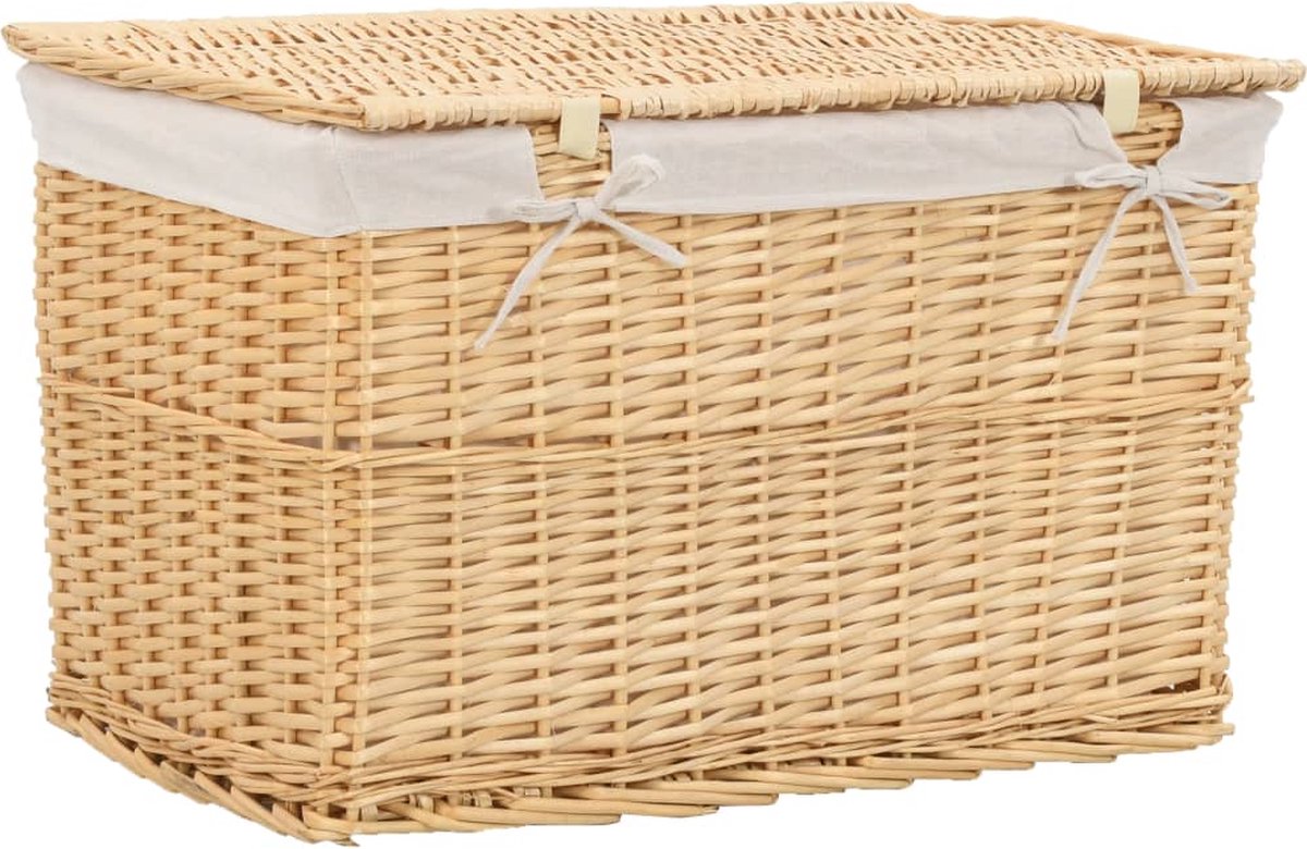 Vidaxl 6-delige Mandenset Stapelbaar Natuurlijk Wilgen - Bruin