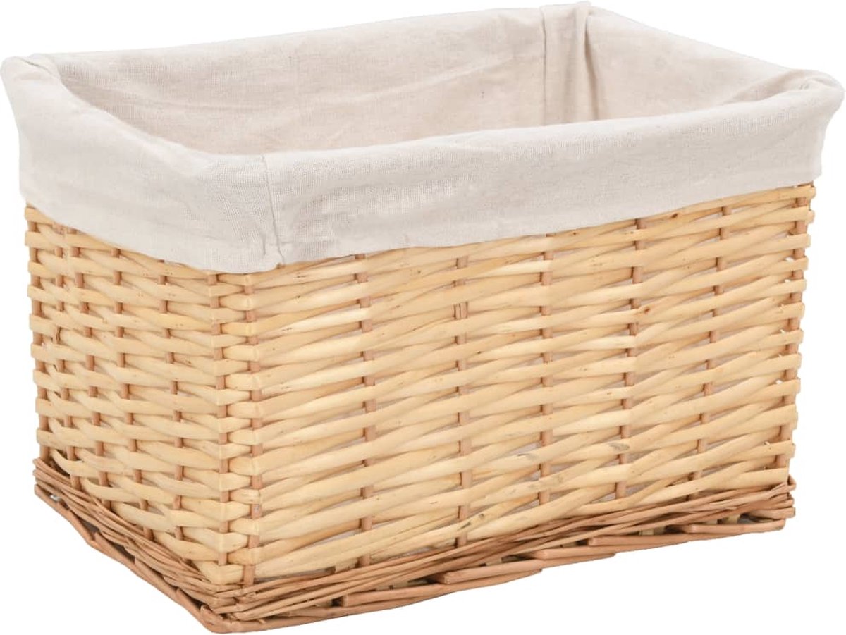 Vidaxl 6-delige Mandenset Stapelbaar Natuurlijk Wilgen - Bruin