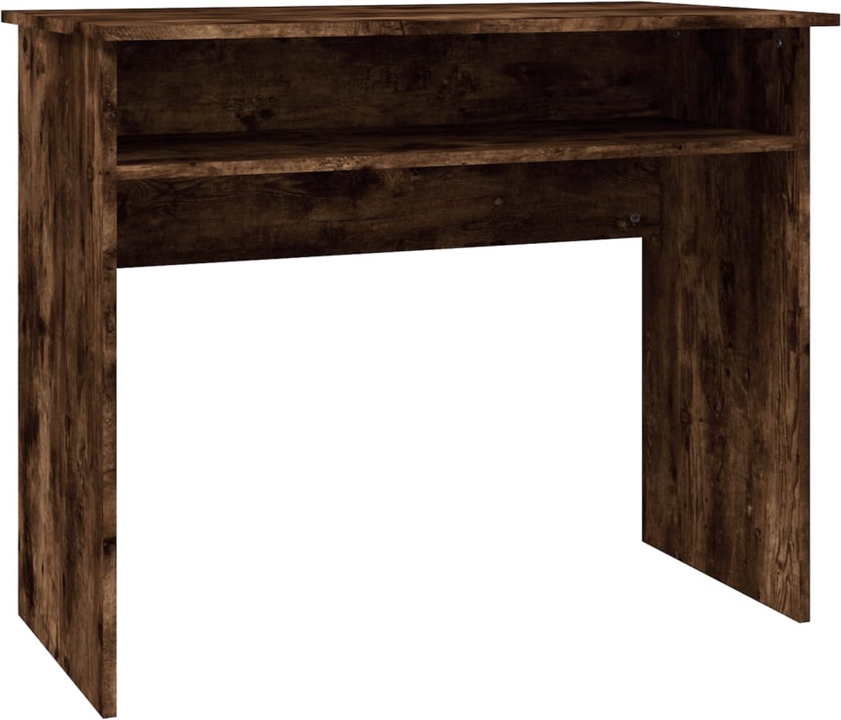 Vidaxl Bureau 90x50x74 Cm Bewerkt Hout Gerookt Eikenkleurig - Bruin