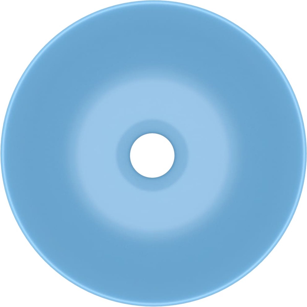 Vidaxl Wastafel Rond Keramiek Licht - Blauw