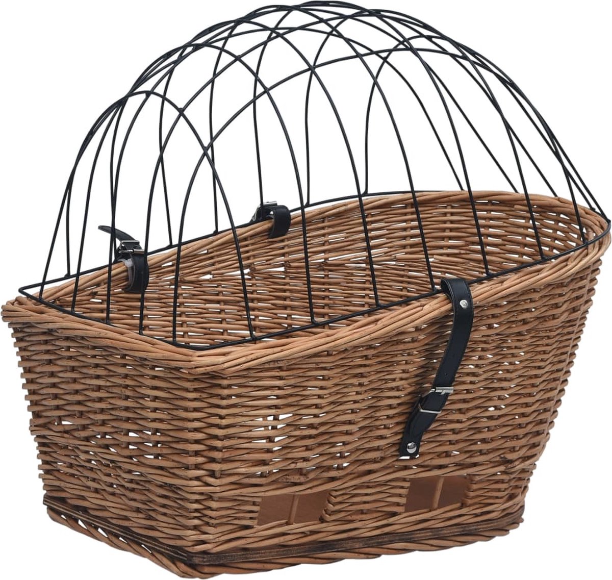 Vidaxl Fietsmand Voor Bagagedrager 55x31x36 Cm Natuurlijk Wilgen - Bruin