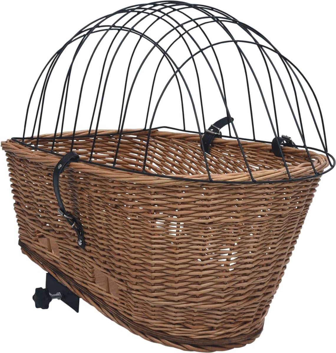 Vidaxl Fietsmand Voor Bagagedrager 55x31x36 Cm Natuurlijk Wilgen - Bruin