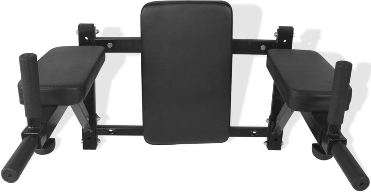 Vidaxl Dipstation Fitnessapparaat Wandgemonteerd - Zwart