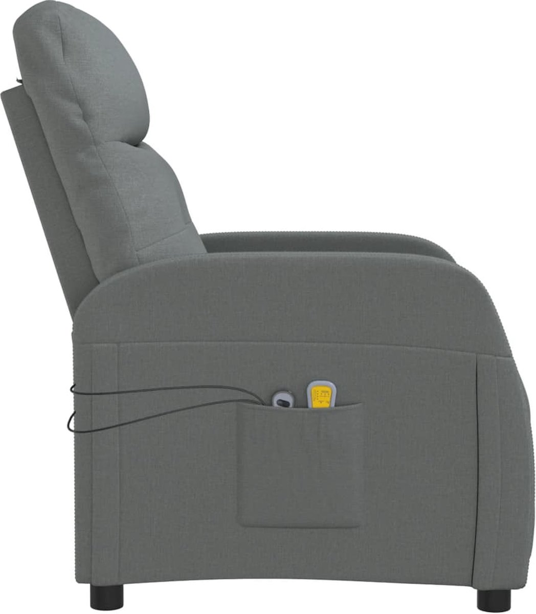 Vidaxl Massagestoel Verstelbaar Elektrisch Stof Donker - Grijs