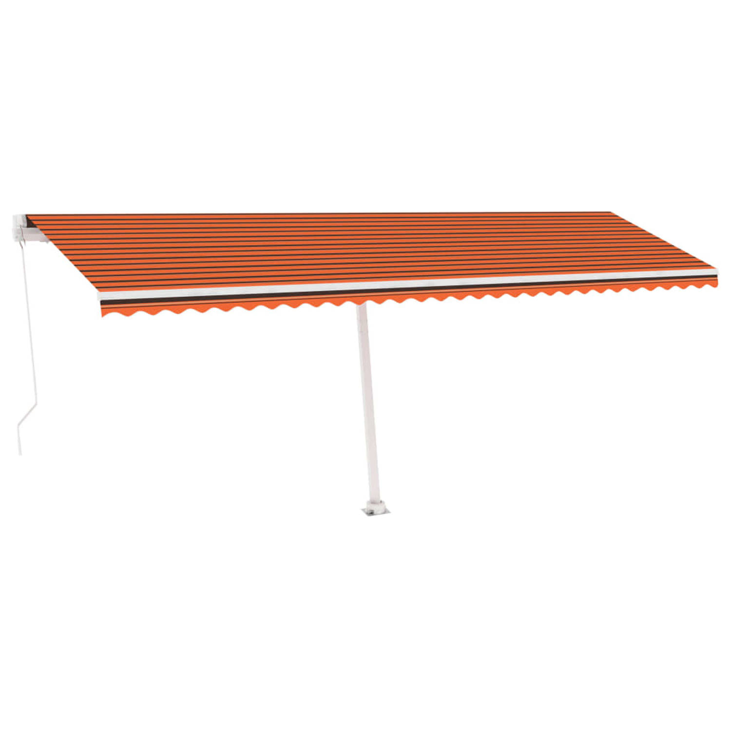 Vidaxl Luifel Vrijstaand Handmatig Uittrekbaar 600x350 Cm Oranje Bruin