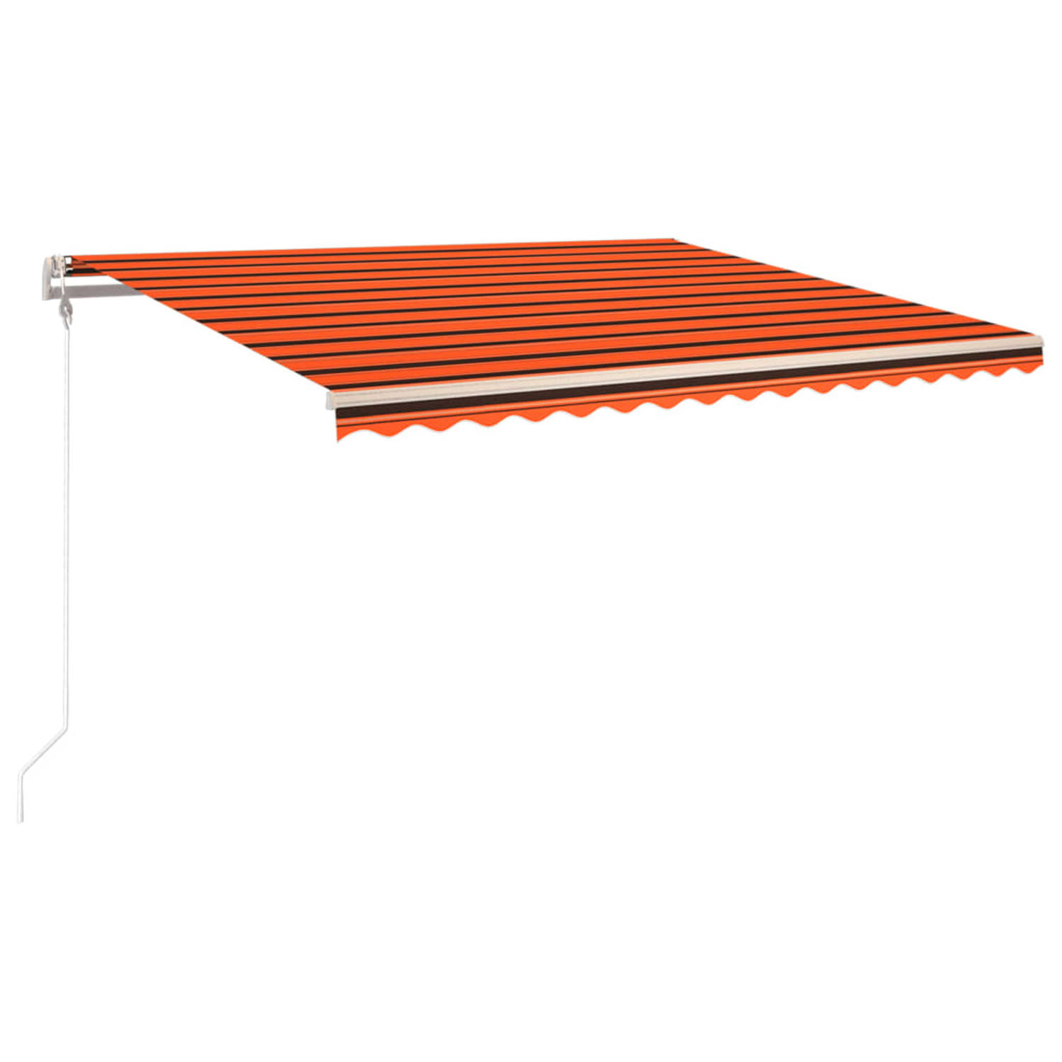 Vidaxl Luifel Automatisch Uittrekbaar 450x350 Cm Oranje En Bruin