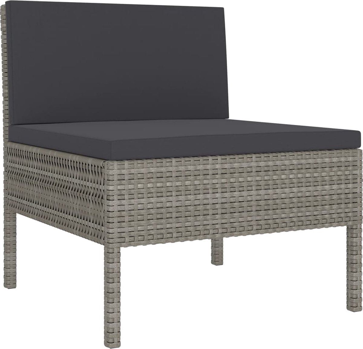 Vidaxl 9-delige Loungeset Met Kussens Poly Rattan - Grijs
