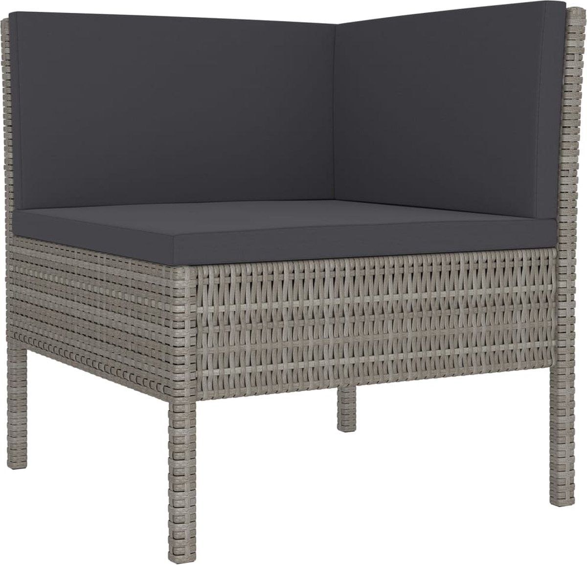 Vidaxl 11-delige Loungeset Met Kussens Poly Rattan - Grijs