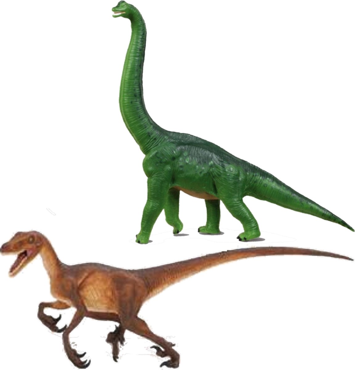 Setje Van 2x Stuks Speelgoed Dinosaurussen Figuren 21 En 23 Cm - Speelfiguren