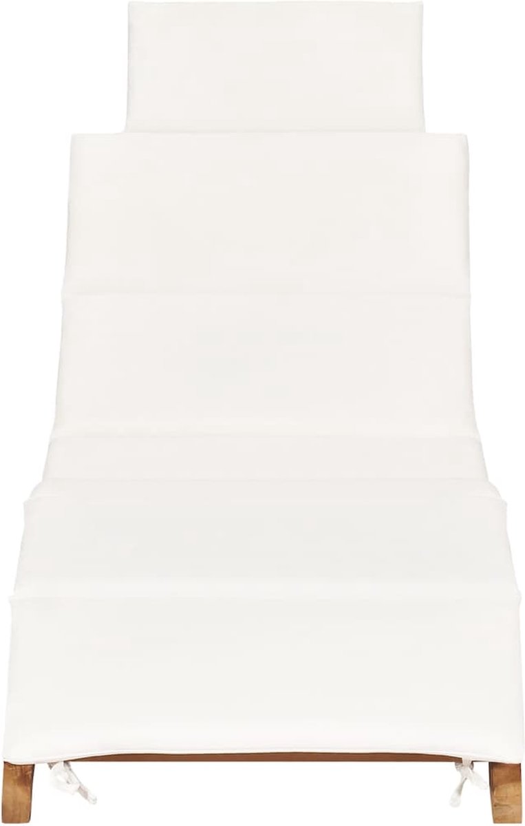 Vidaxl Ligbedden 2 St Met Kussens Massief Teakhout