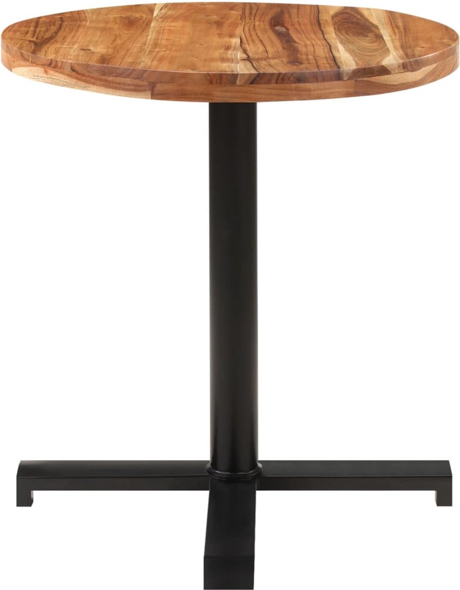 Vidaxl Bistrotafel Rond Ø70x75 Cm Massief Acaciahout - Bruin