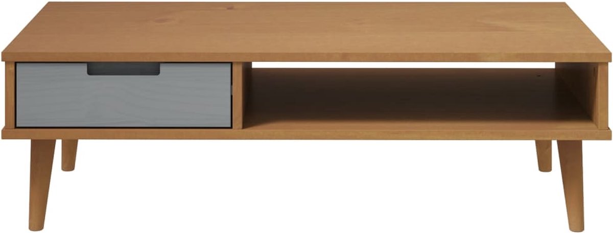 Vidaxl Salontafel Molde 100x55x31 Cm Massief Grenenhout - Bruin