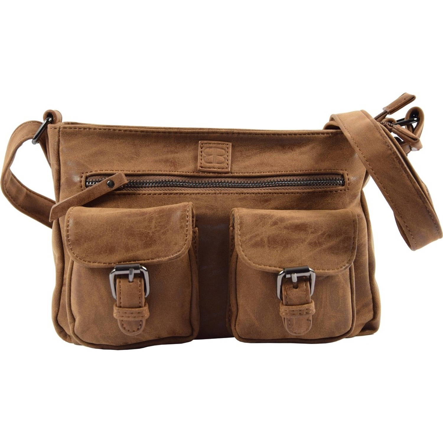 Bicky Bernard Bicky Bernard Dames Tas- Cognac - Camel - Zwart