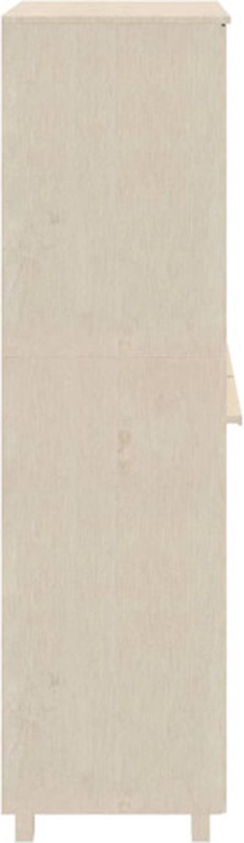 Vidaxl Kledingkast Hamar 89x50x180 Cm Massief Grenenhout Honing - Bruin