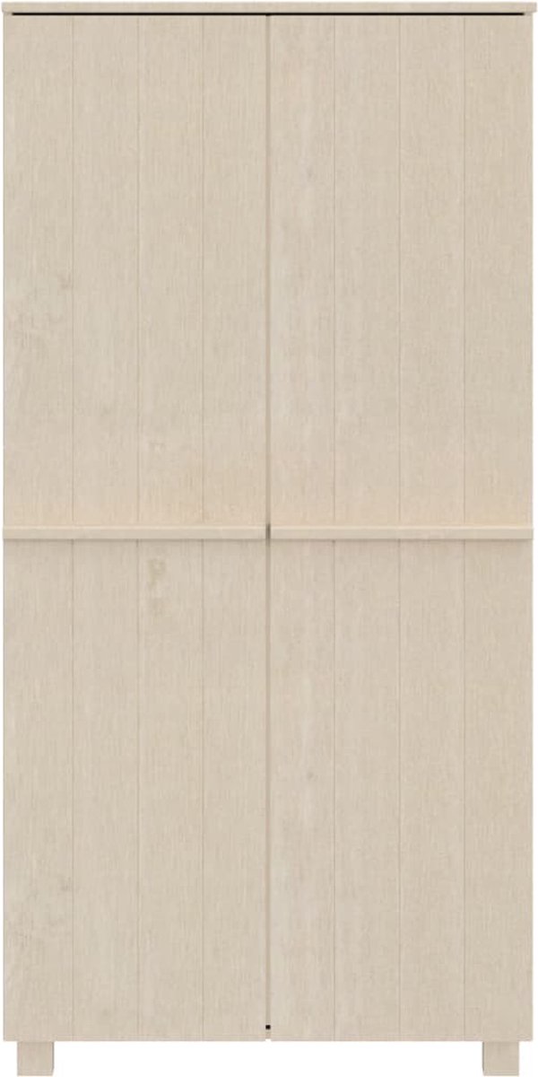 Vidaxl Kledingkast Hamar 89x50x180 Cm Massief Grenenhout Honing - Bruin