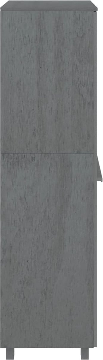 Vidaxl Kledingkast Hamar 89x50x180 Cm Massief Grenenhout Donker - Grijs