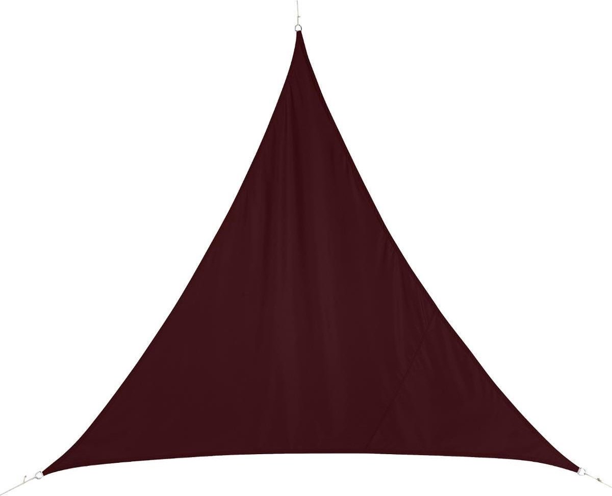 Polyester Schaduwdoek/zonnescherm Curacao Driehoek Bordeaux 3 X 3 X 3 Meter - Schaduwdoeken - Rood