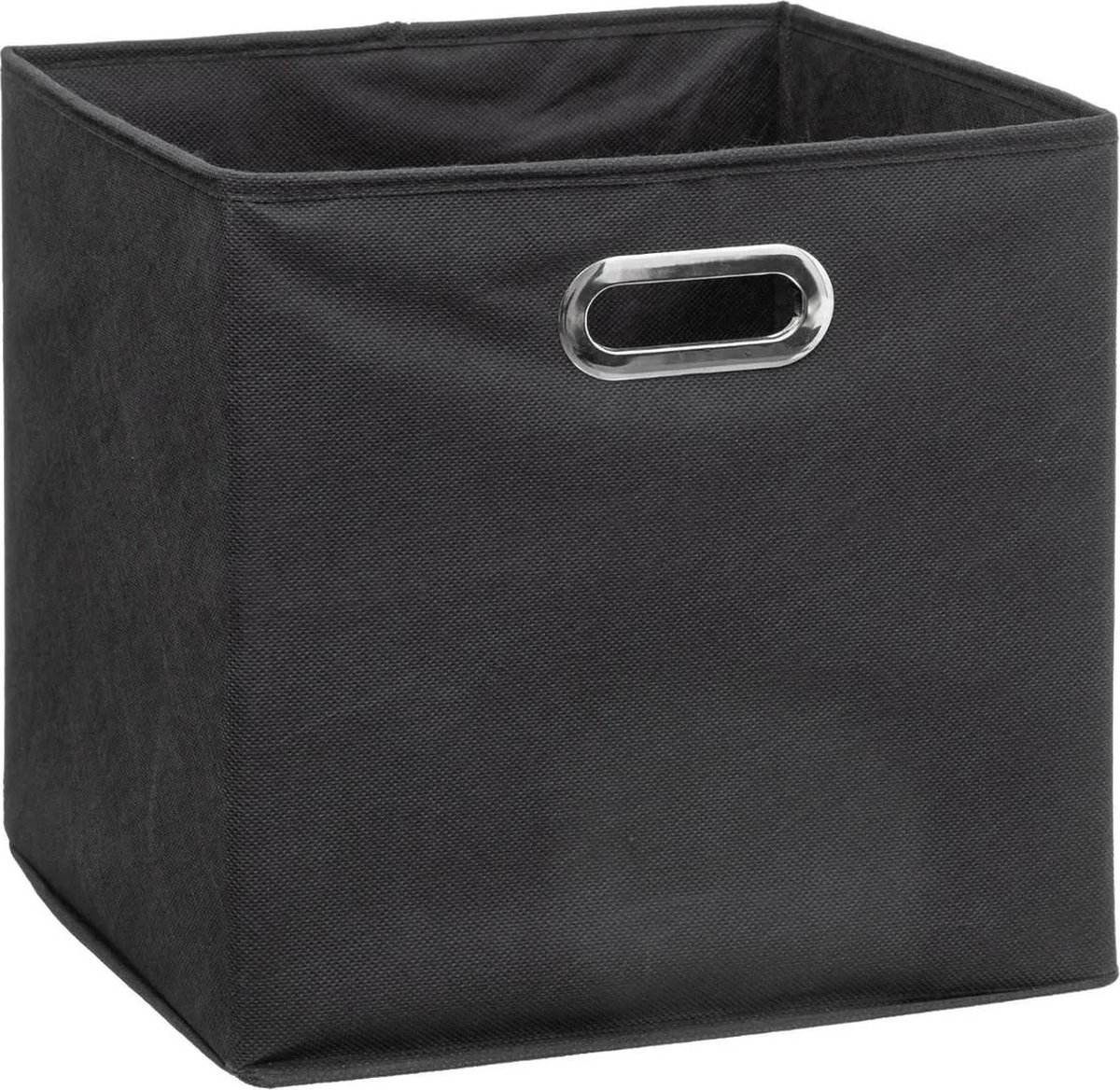 Set Van 2x Stuks Opbergmand/kastmand 29 Liter Donker Linnen 31 X 31 X 31 Cm - Opbergmanden - Grijs