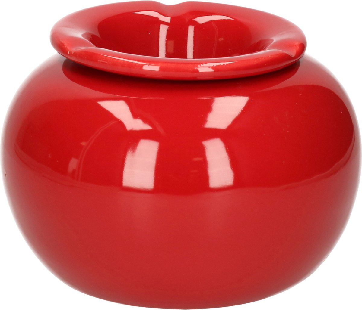 Terras Asbak/stormasbak Rond Keramiek 16 X 11 Cm - Asbakken - Rood
