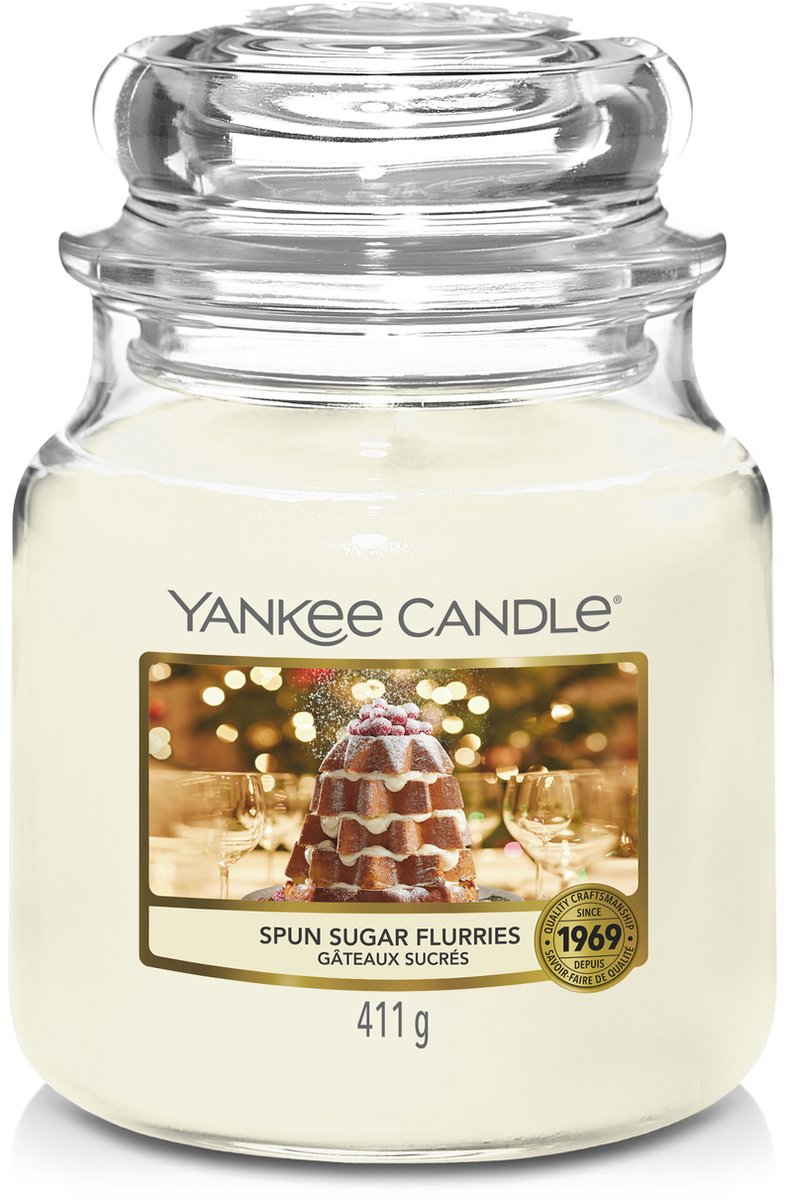 Yankee Candle Geurkaars Medium Spun Sugar Flurries - 13 Cm / ø 11 Cm