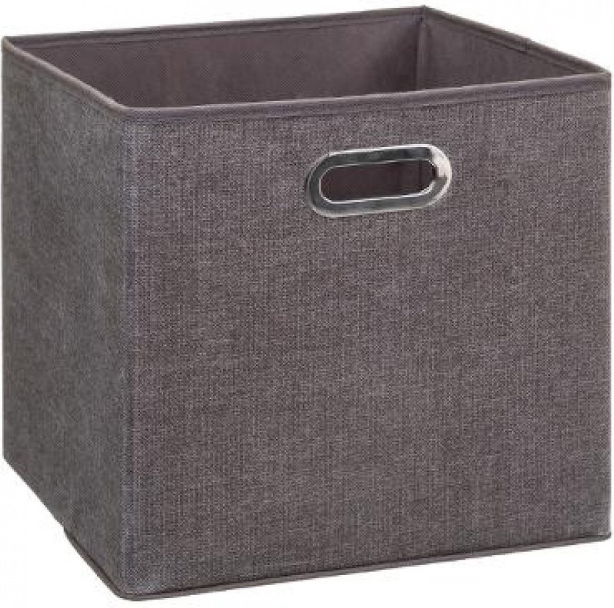 Set Van 2x Stuks Opbergmand/kastmand 29 Liter Linnen 31 X 31 X 31 Cm - Opbergmanden - Bruin