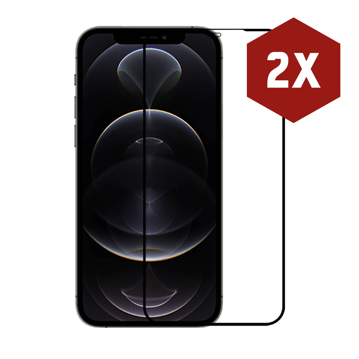 2-pack Kratoshield Iphone 12 Pro Screenprotector - Gehard Glas - Full Cover